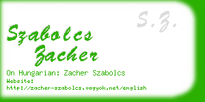 szabolcs zacher business card